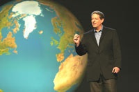 Al Gore preaches the message of global warming