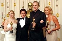 Renee Zellweger, Sean Penn, Tim Robbins and Charlize Theron with their acting awards