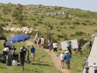 Filming Mary and Joseph on the journey to Bethlehem