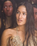 15-year-old Q'Orianka Kilcher plays Pocahontas