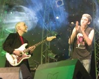 Phil Keaggy (left) invited Moroccan musicians to join him on stage
