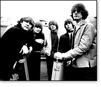 Roger (right) and The Byrds
