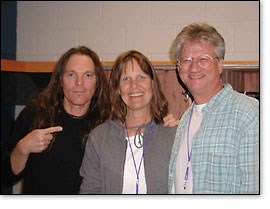 Furay (right) with wife Nancy and former Poco bandmate Timothy B. Schmit.