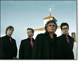 Country legend Marty Stuart (second from right) revisits his gospel roots with the help of his Fabulous Superlatives.