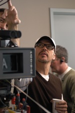 Director Keaton on the set