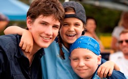 Michael Bolten (left) with Bailee Madison and Tanner Maguire