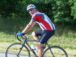 Schultz on his bike tour