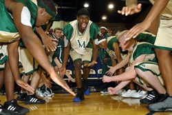 LeBron James leading his high school team