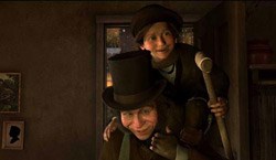 Bob Cratchit and Tiny Tim (both voiced by Gary Oldman)