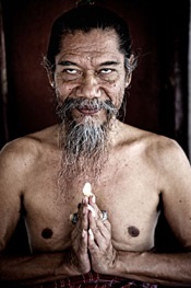 A Bali priest in Bali, Indonesia