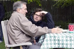 Jones (right) goes over a scene with DeNiro