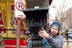 Director Jason Reitman on the set