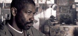 Denzel Washington as Eli, keeper of the last Bible on Earth