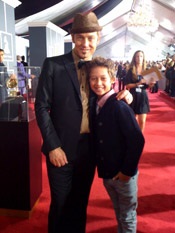 With son Truett at the recent Grammy Awards