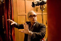 Director Martin Scorsese on the set