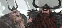 Chief Stoick the Vast (Gerard Butler) and Gobber (Craig Ferguson)