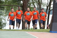 Rob Schneider, Chris Rock, Kevin James, Adam Sandler, and David Spade as childhood buddies