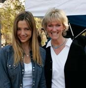 Sorvino with author Karen Kingsbury