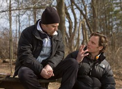 Rockwell with director Tony Goldwyn on the set