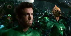 Green Lantern and Tomar-Re, voiced by Geoffrey Rush