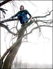 Garrels loves climbing trees