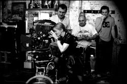 Director Madonna on the set