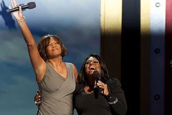 Houston and Kim Burrell sang on BET's Celebration of Gospel in early 2011