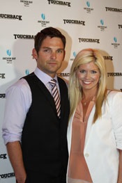 Presley and wife Erin at a screening