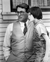 Gregory Peck and Mary Badham, who played Scout