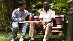 Dinesh D&#39;Souza with George Obama, the President&#39;s brother