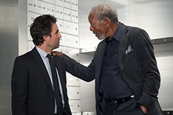 Mark Ruffalo and Morgan Freeman in Now You See Me. Summit Entertainment