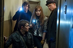 Clockwise from bottom: Dave Franco, Jesse Eisenberg, Isla Fisher, and Woody Harrelson in Now You See Me. Summit Entertainment