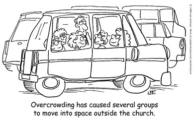 Overcrowded Church Group Space