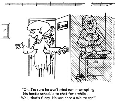Pastor Hides from Interruptions Pastor Hides from Interruptions
