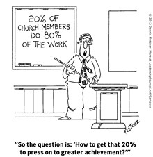 20% of Church Members Do 80% of the Work