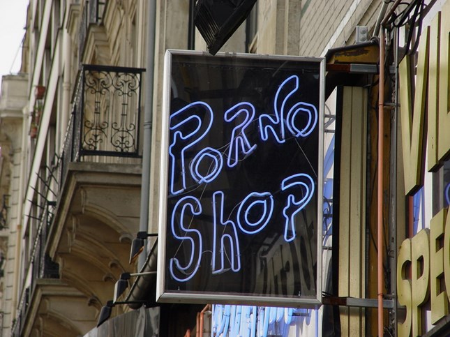 Pornography Shop Sign