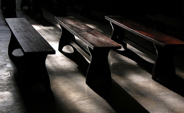 Empty Church Benches