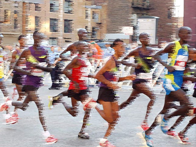 Marathon Runners, Blurred