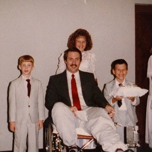 Don with their children during his recovery