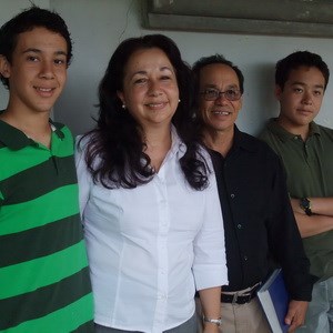 Maria Elena with her sons and husband, Arnoldo