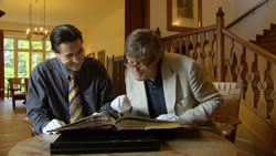 Stephen Fry examines the original score of Wagner's "Gottedammerung" as seen in WAGNER AND ME.