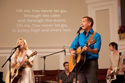 AJ Michalka and James Denton in 'Grace Unplugged.'