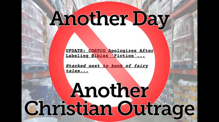 Another Day, Another Faux Christian Outrage: Costco's Fiction Bible Another Day, Another Faux Christian Outrage: Costco's Fiction Bible