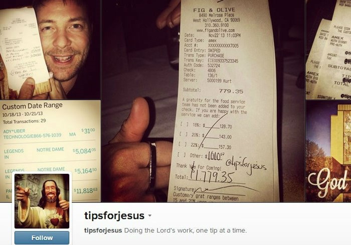 Mysterious Source of Massive 'Tips For Jesus' Revealed? Mysterious Source of Massive 'Tips For Jesus' Revealed?