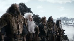 Martin Freeman, Peter Hambleton, William Kircher, Sylvester McCoy, and Ken Stott in 'The Hobbit: The Desolation of Smaug'
