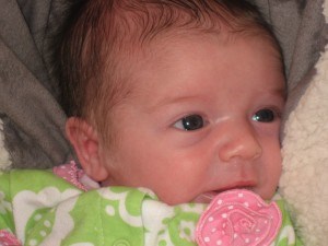 Grateful that she arrived, 8 days late ... Grateful that she arrived, 8 days late ...