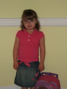 Penny's first day of kindergarten