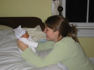 The night we came home from the hospital with Penny...