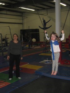 Penny, flying high at her seventh birthday party