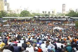 Uhuru Park in Nairobi is a popular venue for evangelical meetings. Uhuru Park in Nairobi is a popular venue for evangelical meetings.